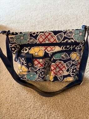 Relic Multi-Color Floral Canvas Shoulder Bag (As Is)